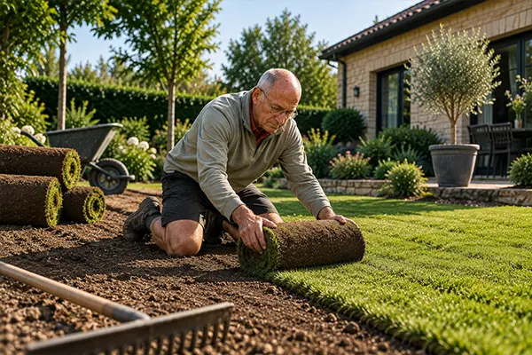 Engazonnement et arrosage automatique d’un jardin dans le Loir-et-Cher