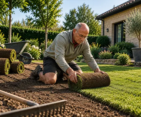 Engazonnement et arrosage automatique d’un jardin dans le Loir-et-Cher